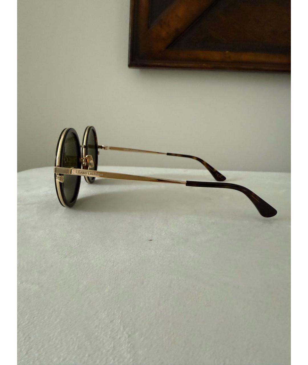 SAINT LAURENT Коричневые солнцезащитные очки, фото 3