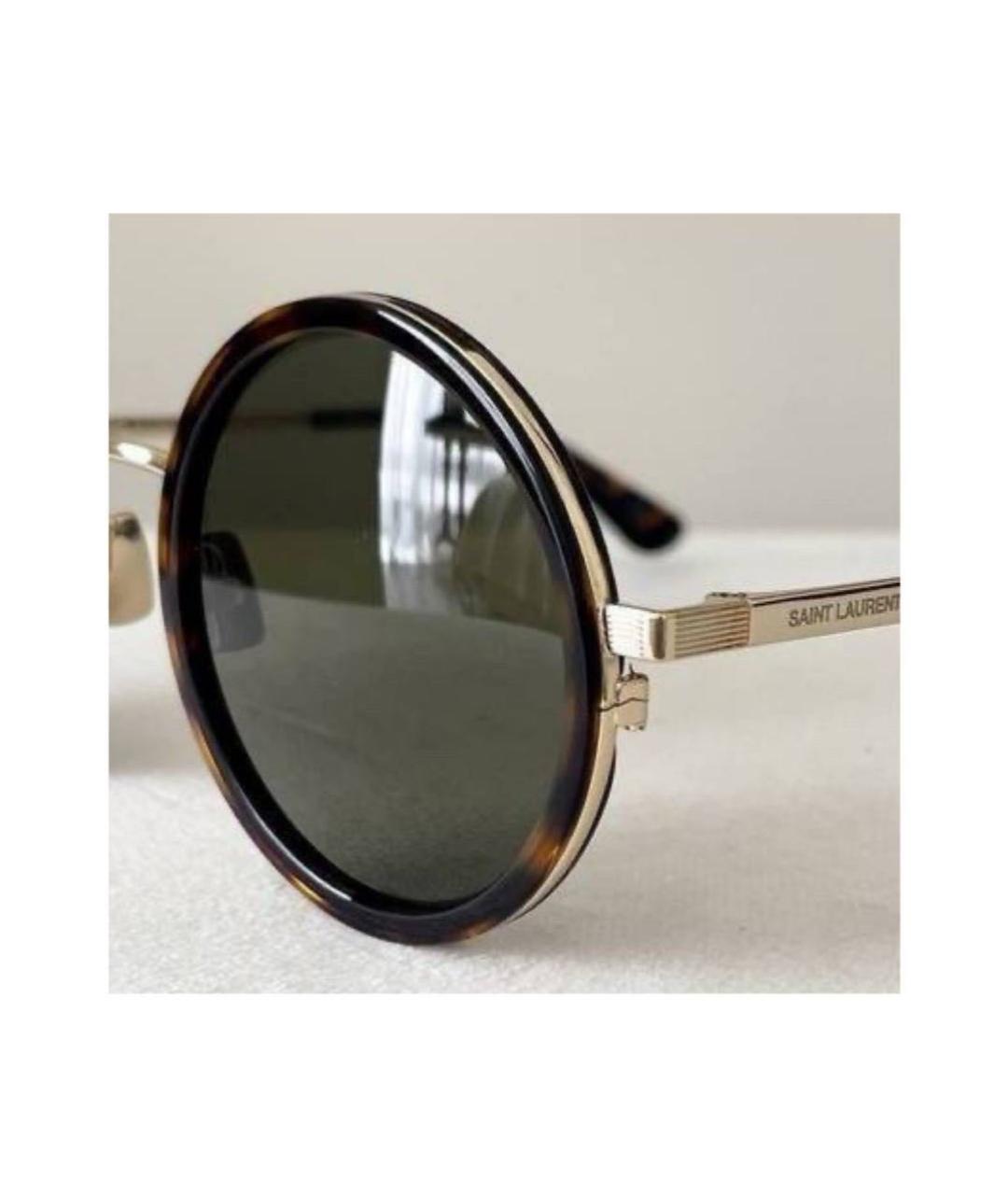 SAINT LAURENT Коричневые солнцезащитные очки, фото 4