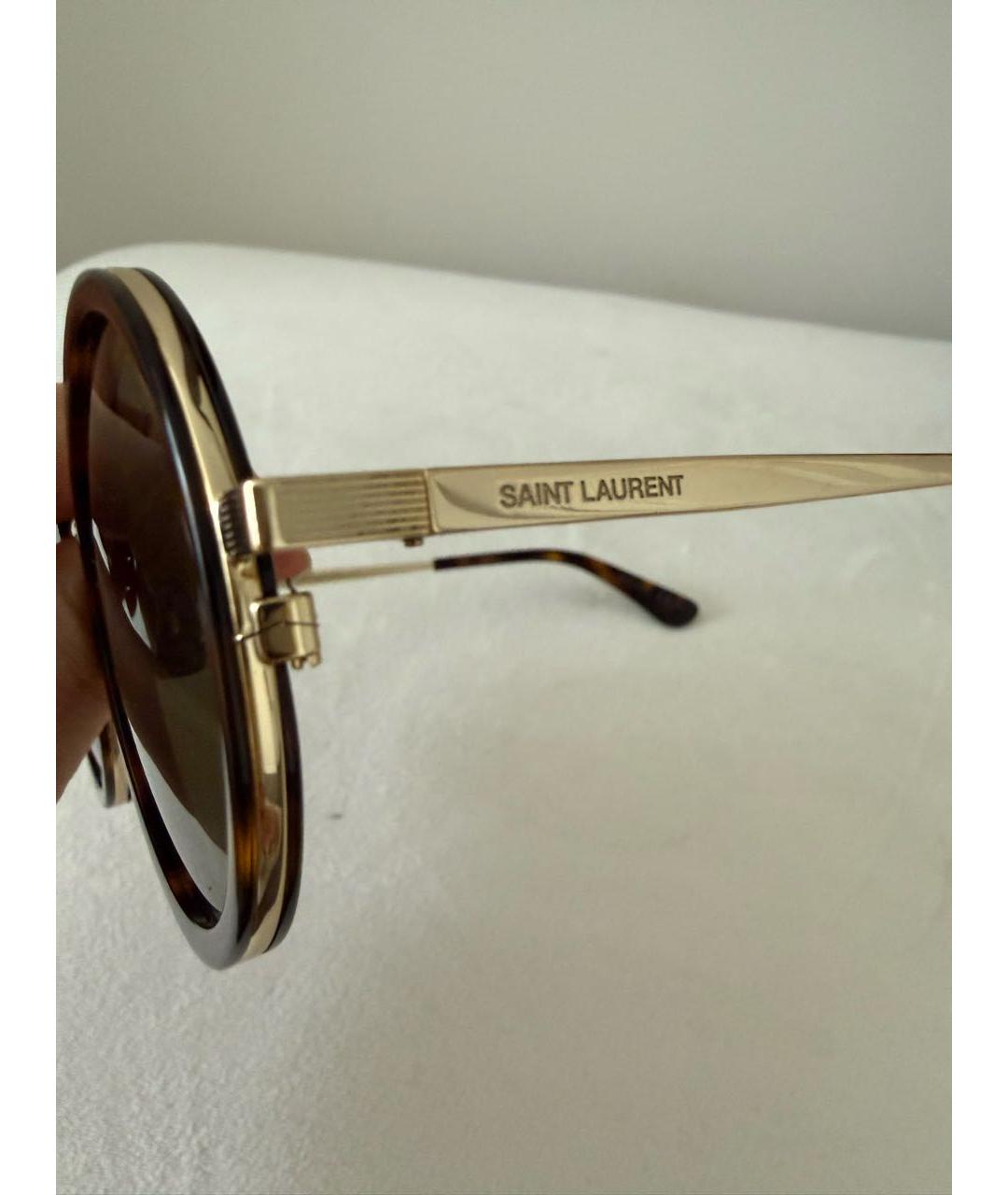 SAINT LAURENT Коричневые солнцезащитные очки, фото 2