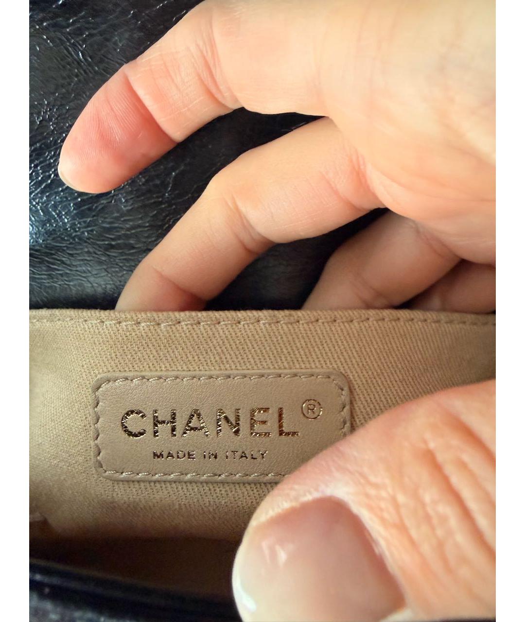 CHANEL Черная кожаная сумка через плечо, фото 4