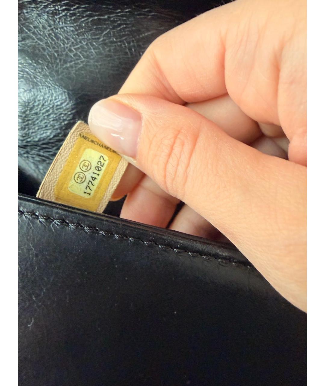 CHANEL Черная кожаная сумка через плечо, фото 8