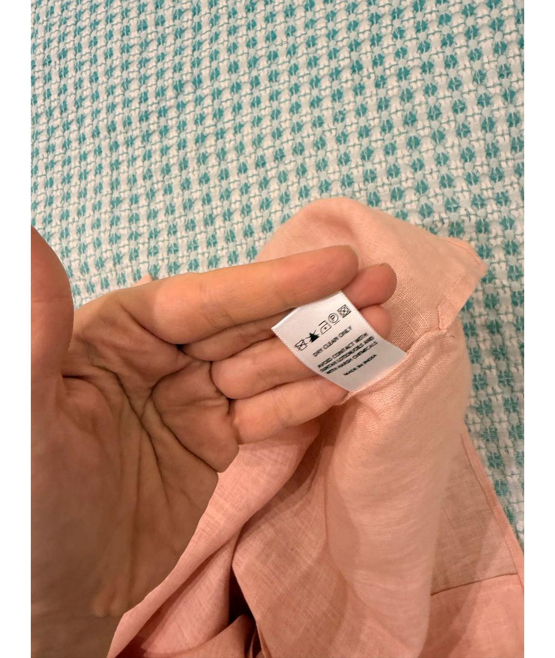 SALONI Коралловая льняная блузы, фото 5