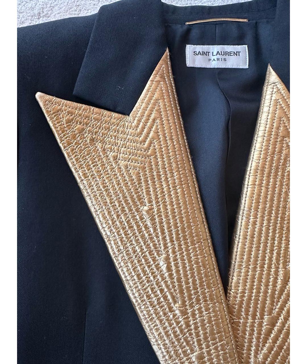 SAINT LAURENT Черный жакет/пиджак, фото 3