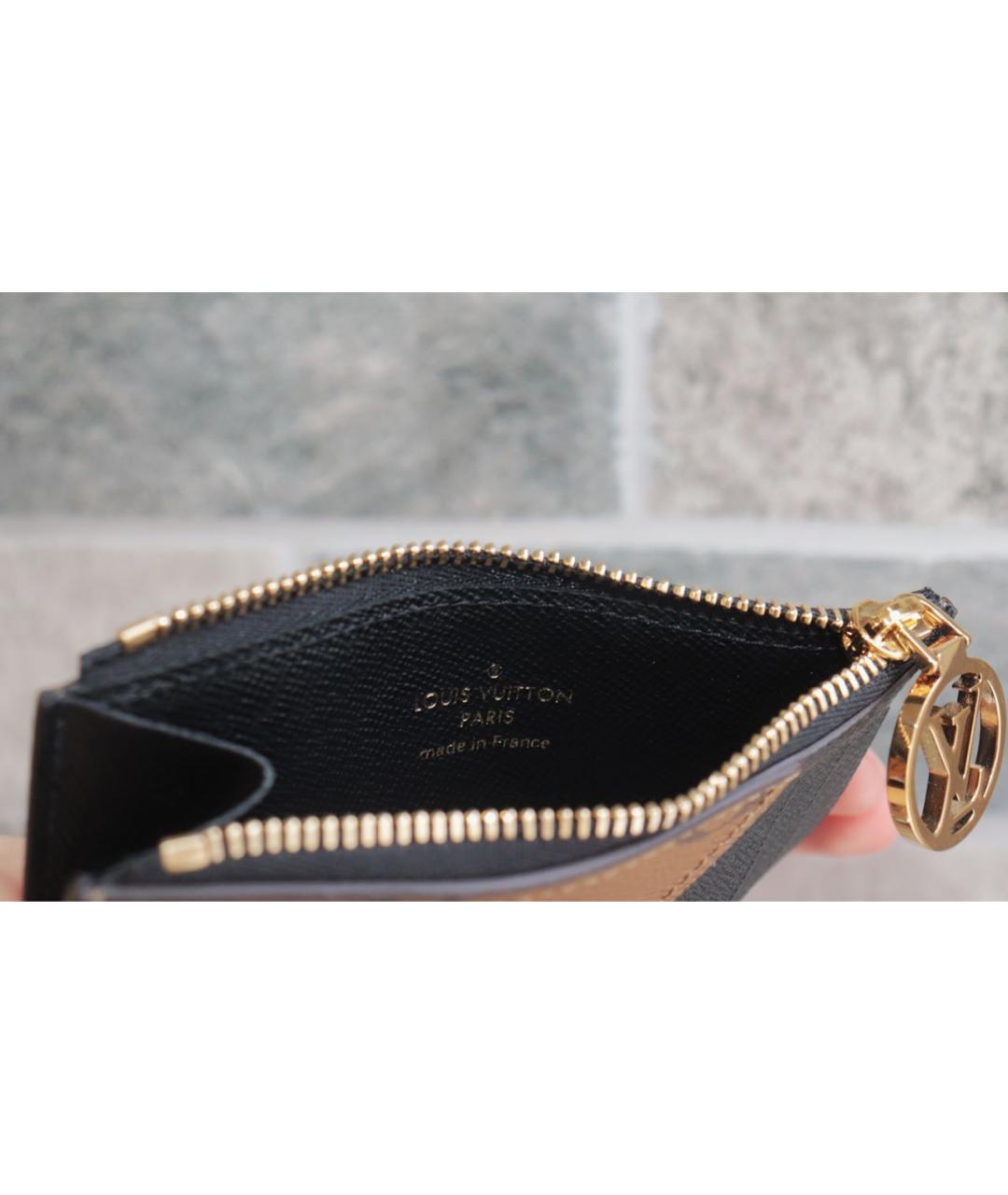 LOUIS VUITTON Коричневый кожаный кардхолдер, фото 5