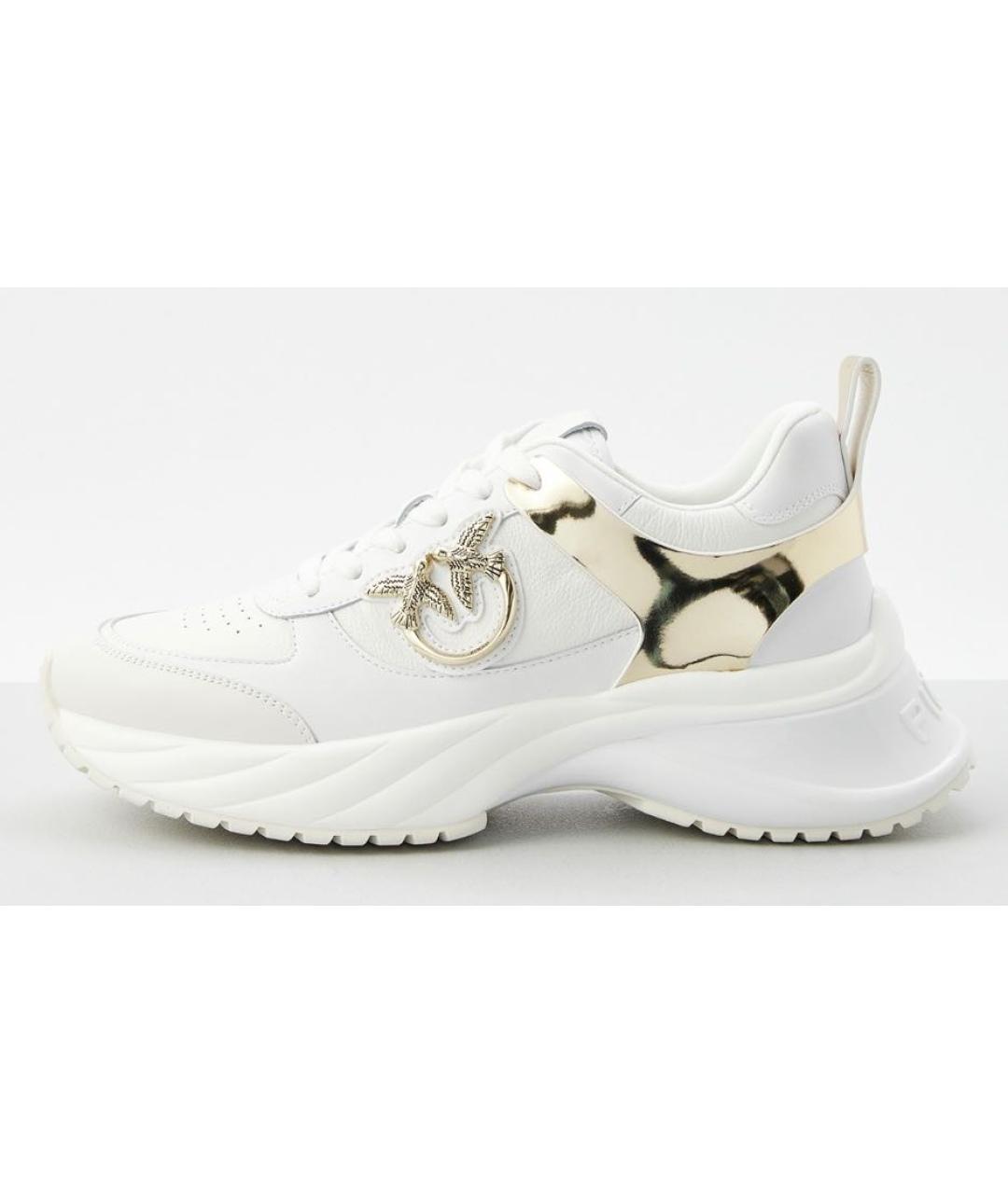 PINKO Белые кожаные кроссовки, фото 9