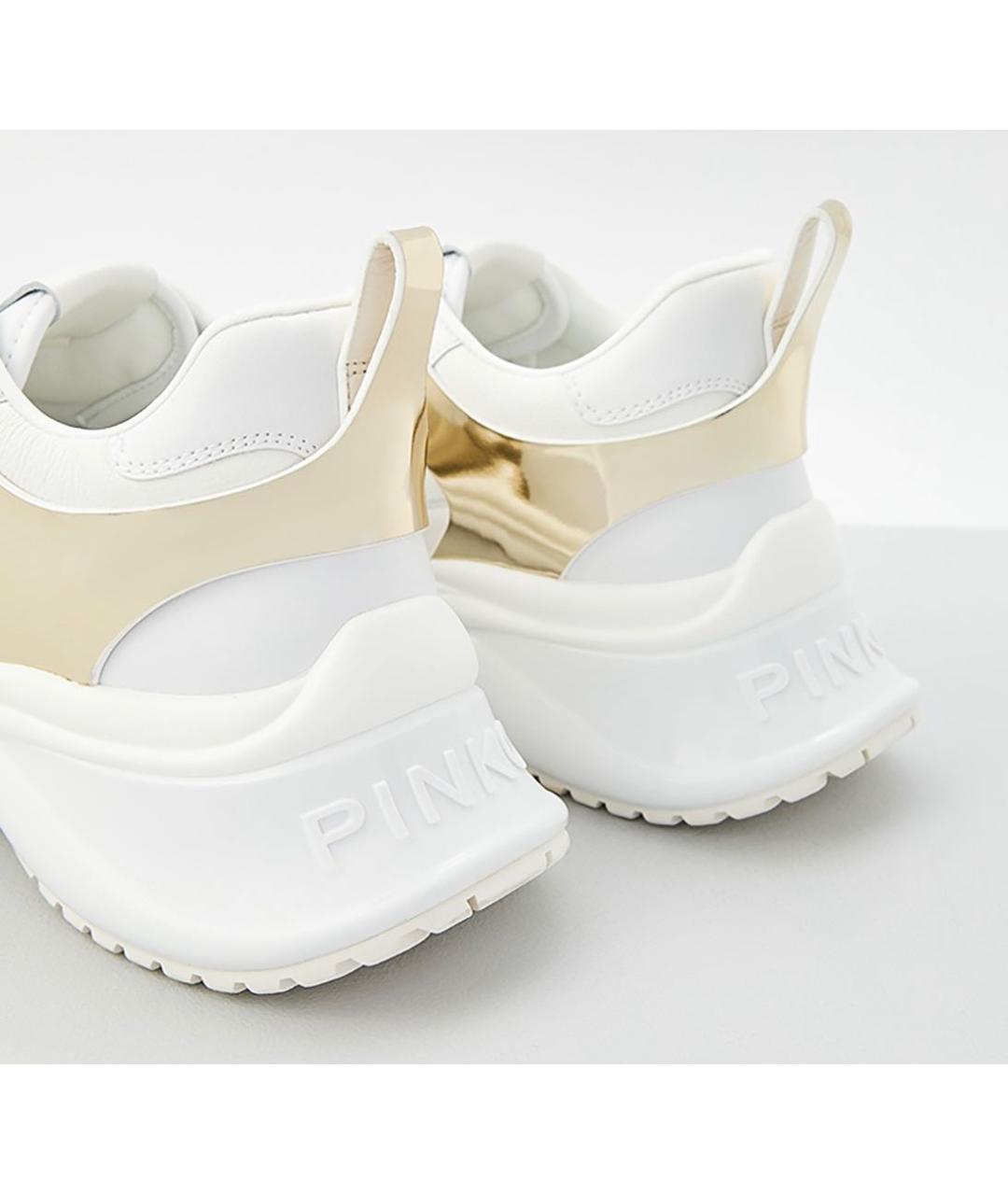 PINKO Белые кожаные кроссовки, фото 3