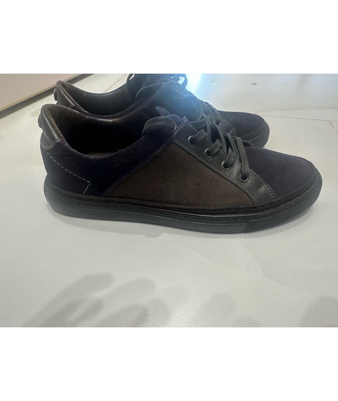 BARRETT Темно-синие замшевые низкие кроссовки / кеды, фото 5