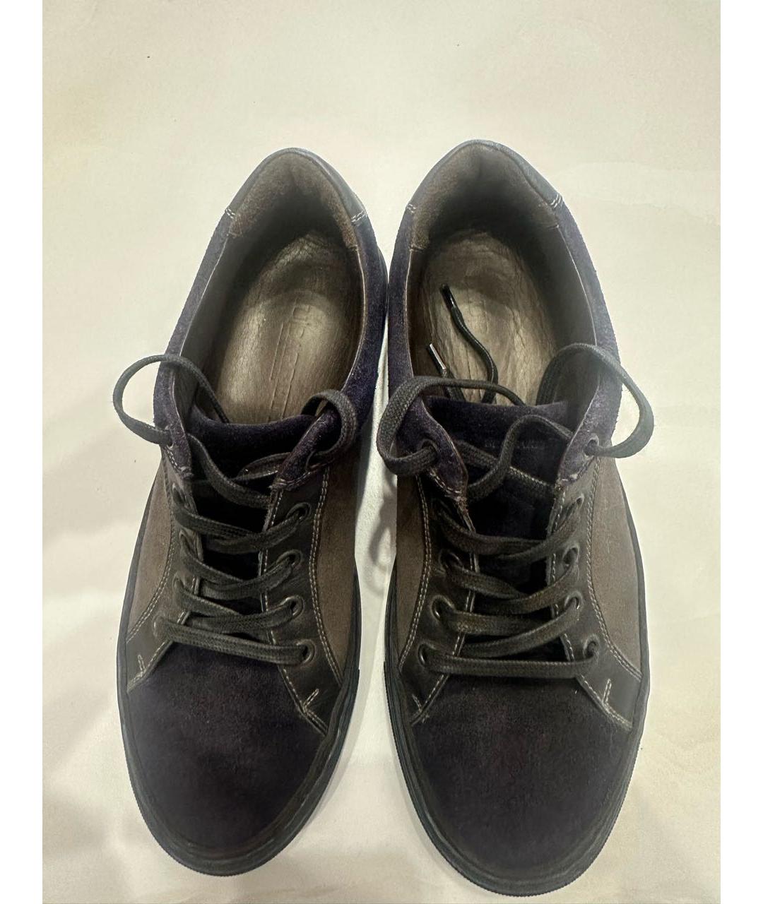 BARRETT Темно-синие замшевые низкие кроссовки / кеды, фото 3