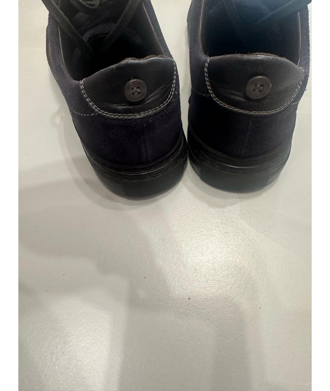 BARRETT Темно-синие замшевые низкие кроссовки / кеды, фото 4