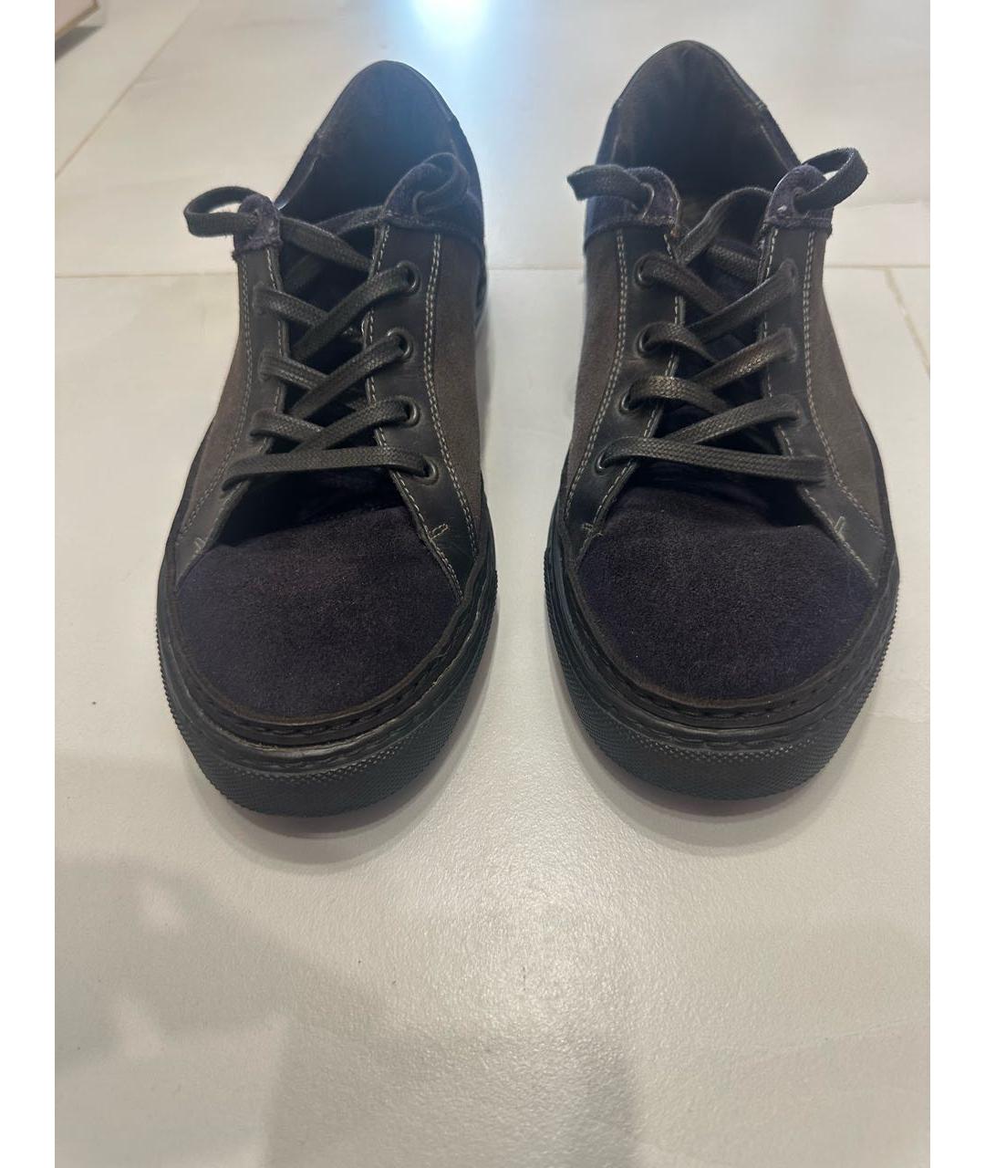 BARRETT Темно-синие замшевые низкие кроссовки / кеды, фото 2