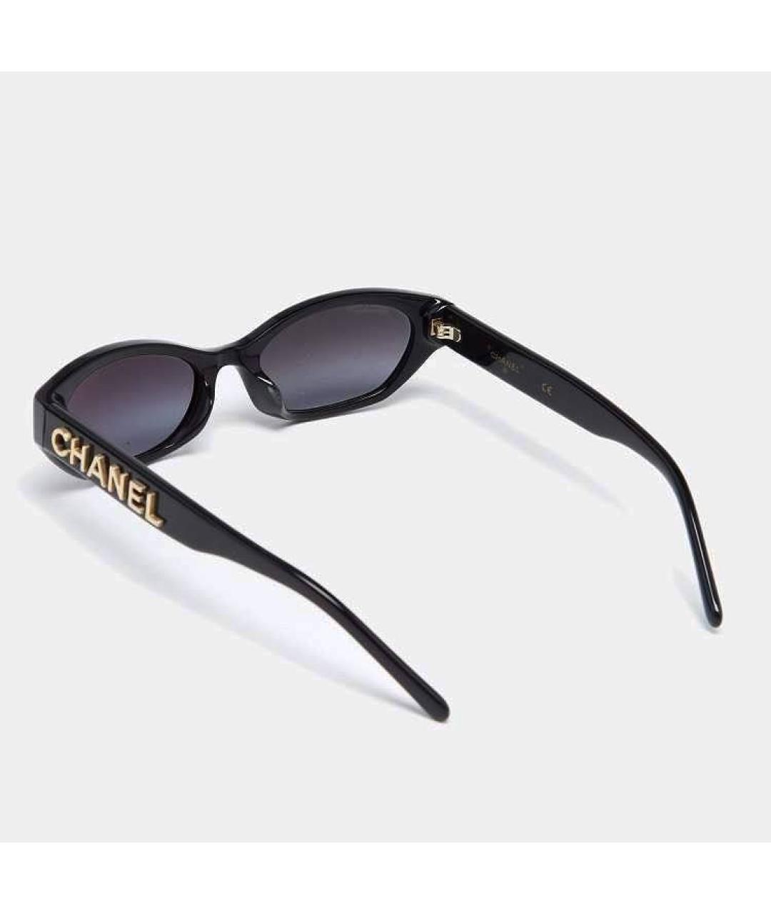 CHANEL Черные пластиковые солнцезащитные очки, фото 2