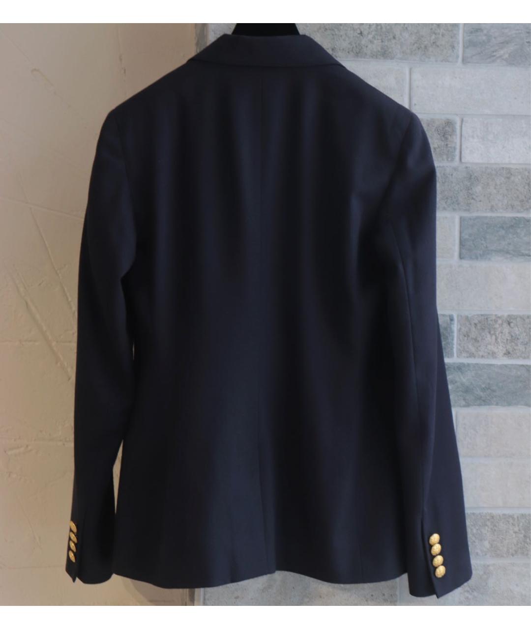 RALPH LAUREN Темно-синий шерстяной жакет/пиджак, фото 2