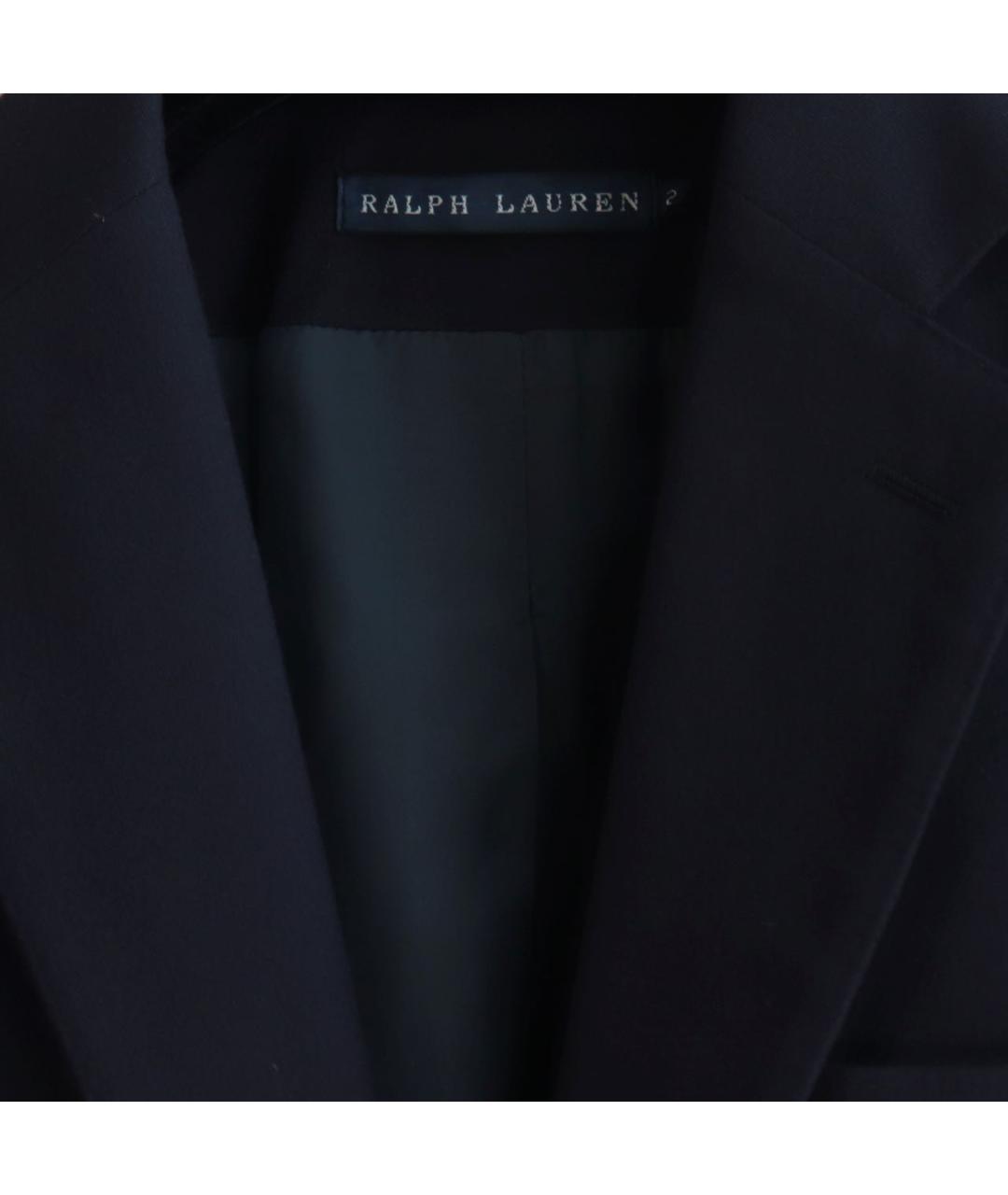 RALPH LAUREN Темно-синий шерстяной жакет/пиджак, фото 3