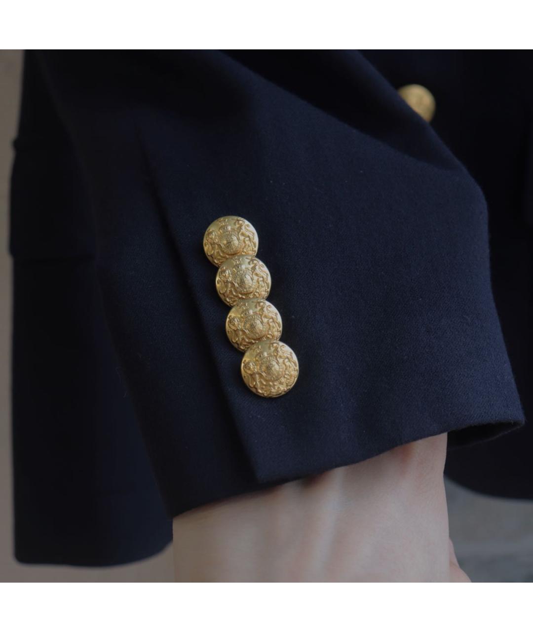 RALPH LAUREN Темно-синий шерстяной жакет/пиджак, фото 6