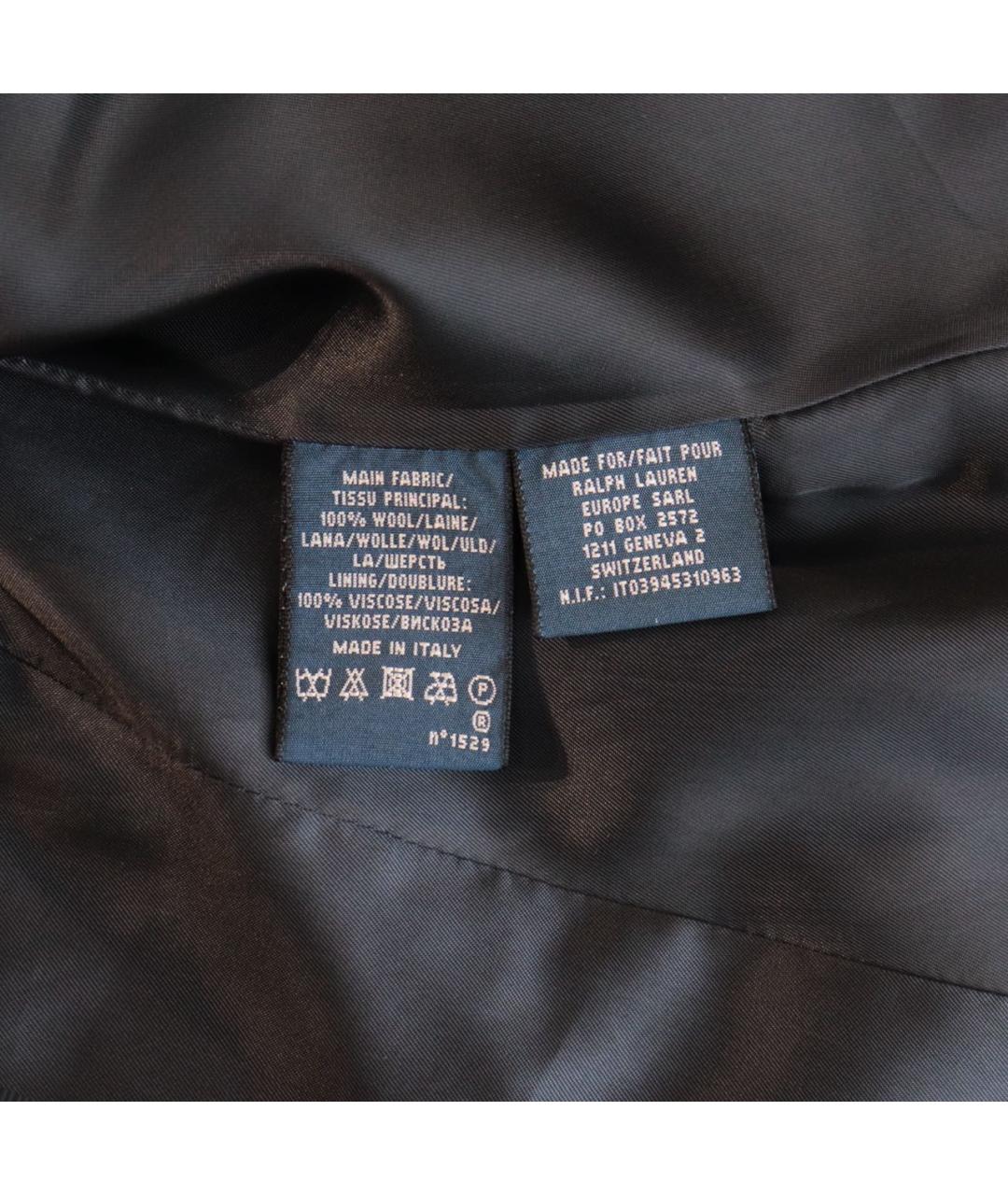 RALPH LAUREN Темно-синий шерстяной жакет/пиджак, фото 7