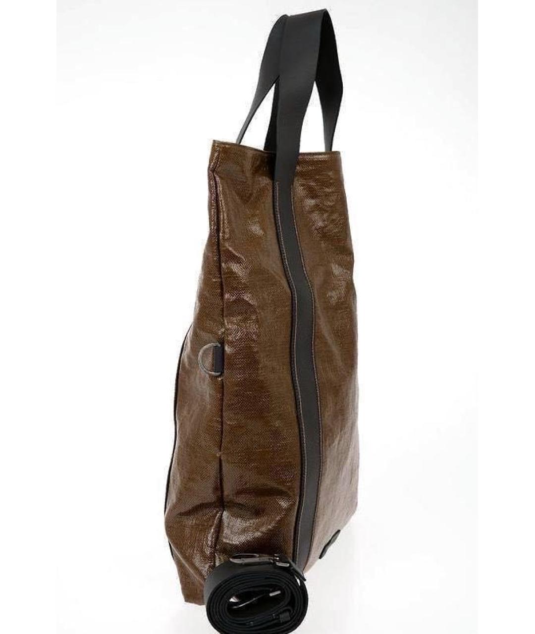 BRUNELLO CUCINELLI Коричневая кожаная дорожная/спортивная сумка, фото 4