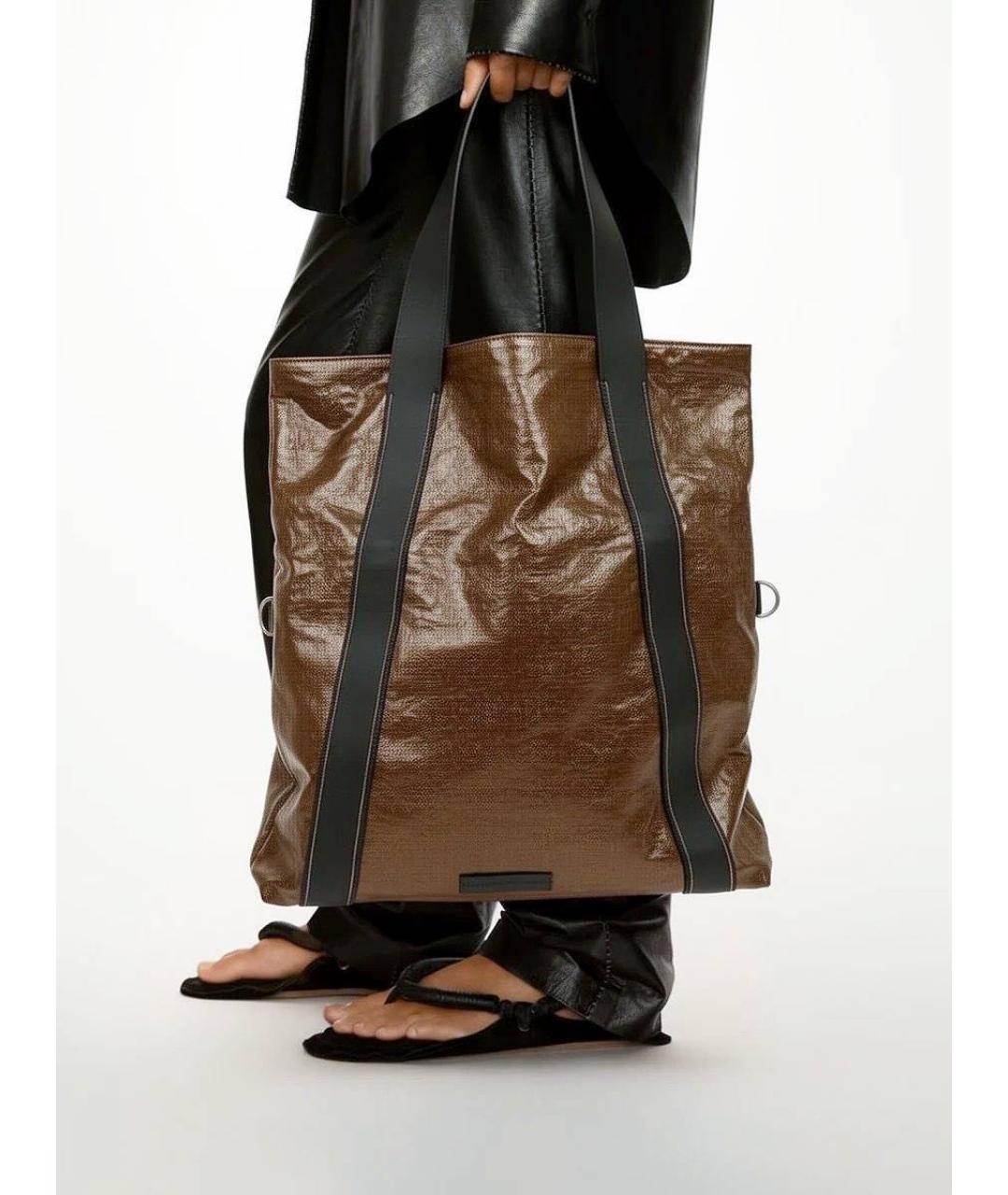 BRUNELLO CUCINELLI Коричневая кожаная дорожная/спортивная сумка, фото 6