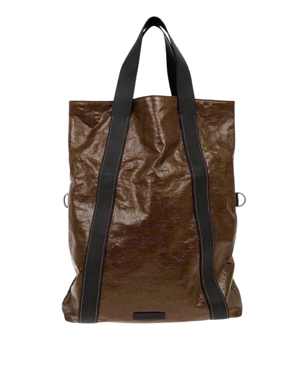 BRUNELLO CUCINELLI Коричневая кожаная дорожная/спортивная сумка, фото 1