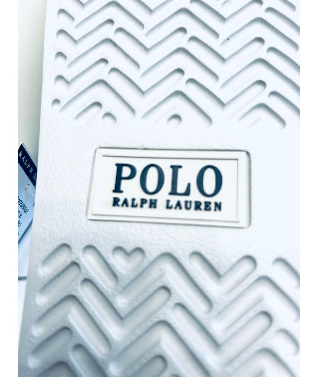 POLO RALPH LAUREN Белые резиновые шлепанцы, фото 5