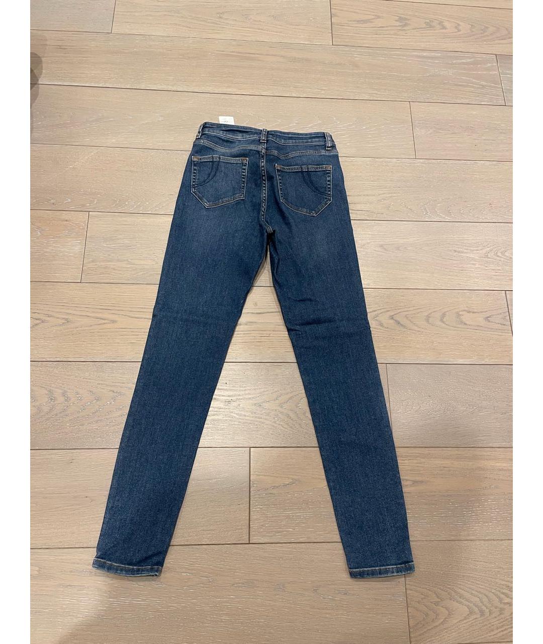 MAJE Голубые хлопковые джинсы слим, фото 2