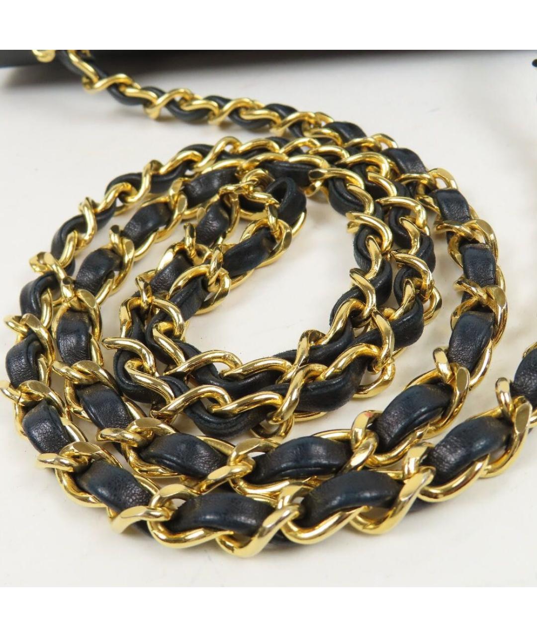 CHANEL Черная кожаная сумка через плечо, фото 7