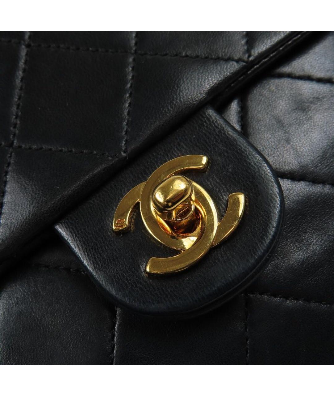 CHANEL Черная кожаная сумка через плечо, фото 6