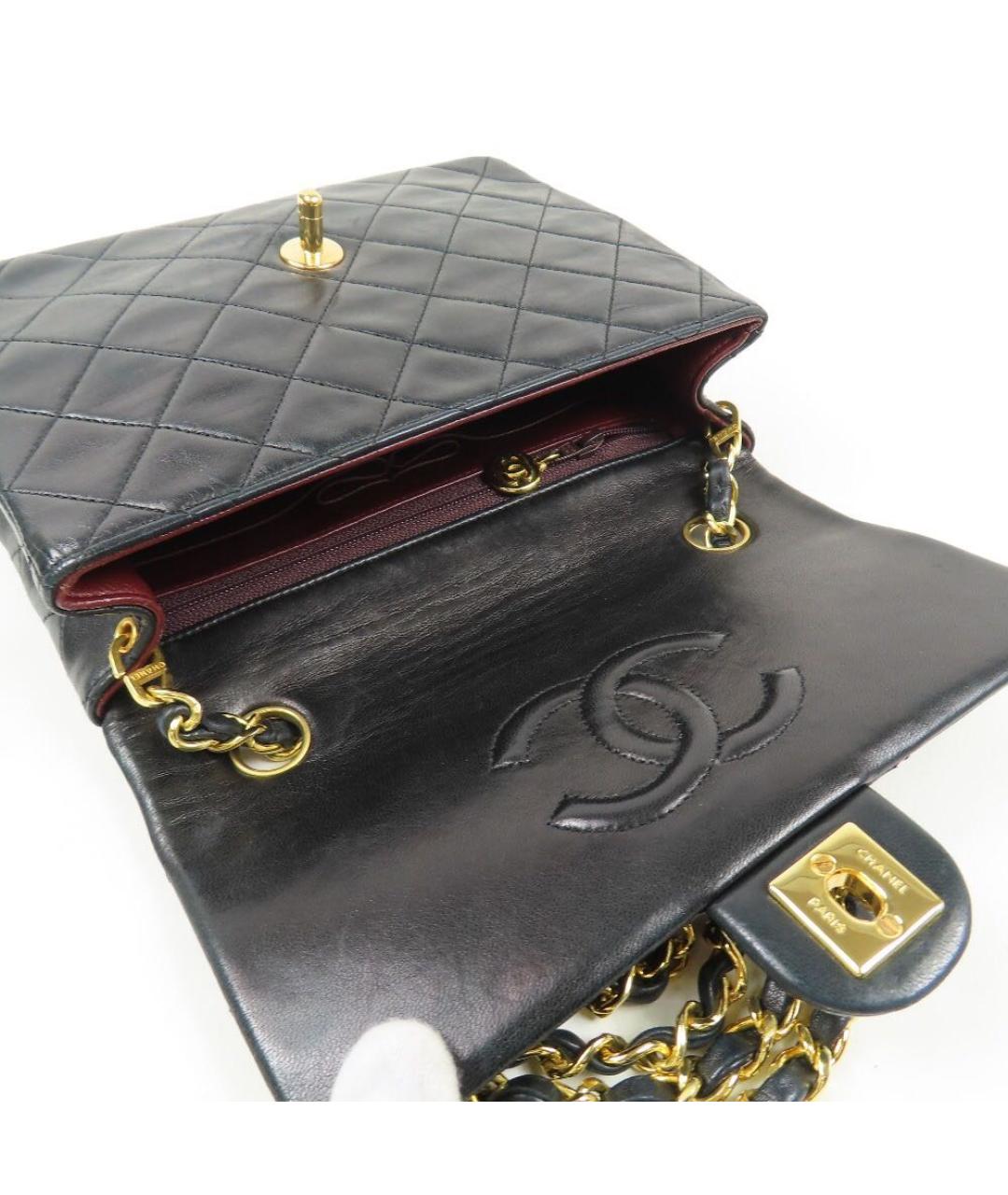 CHANEL Черная кожаная сумка через плечо, фото 8