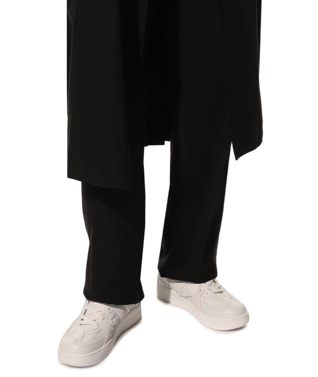 TRUSSARDI Белые кожаные низкие кроссовки / кеды, фото 7