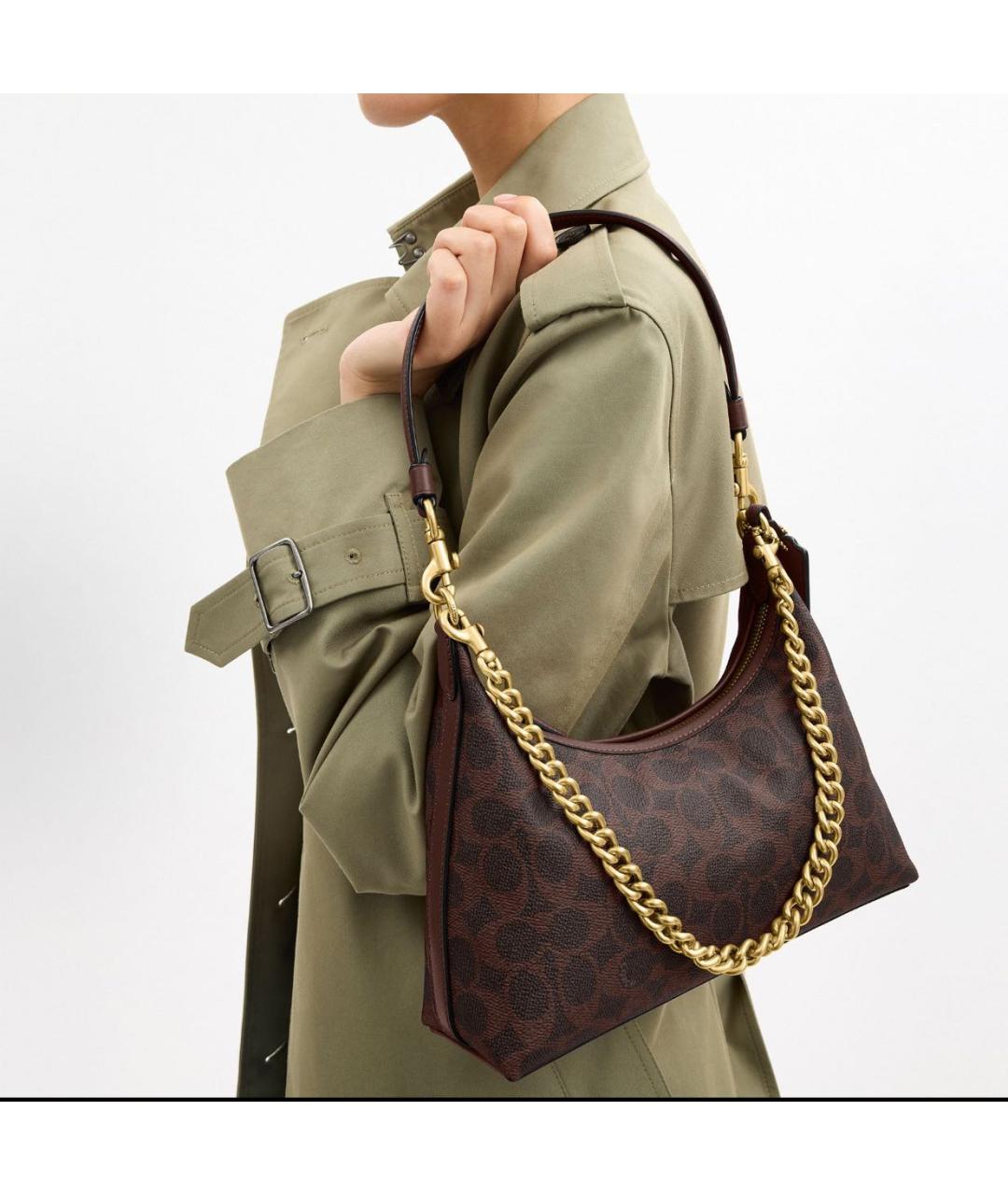 COACH Коричневая сумка через плечо, фото 6