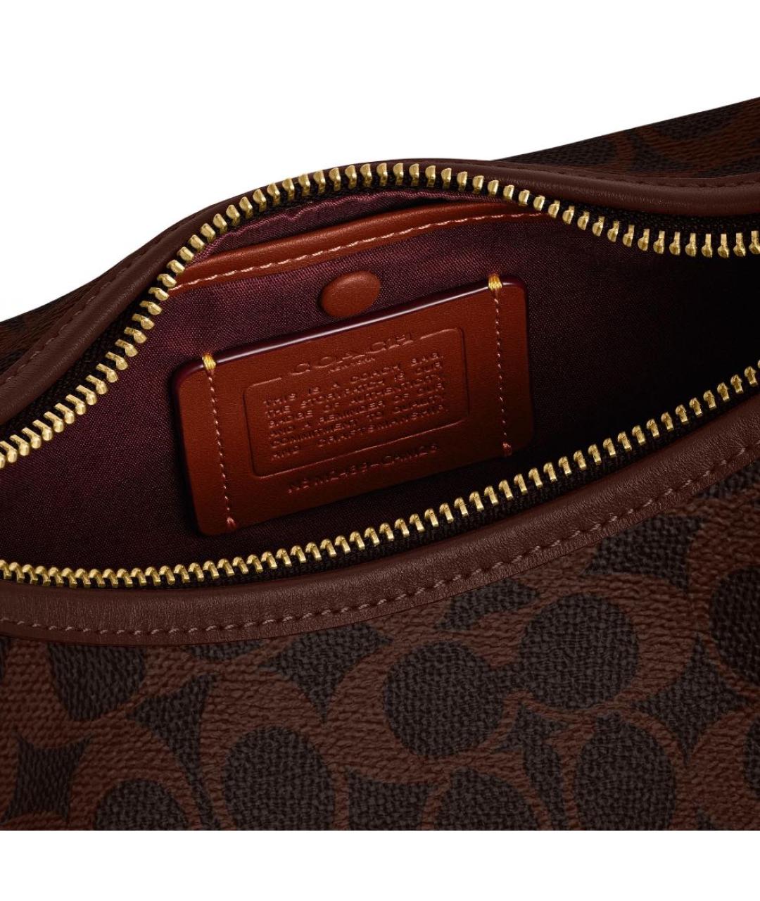 COACH Коричневая сумка через плечо, фото 4