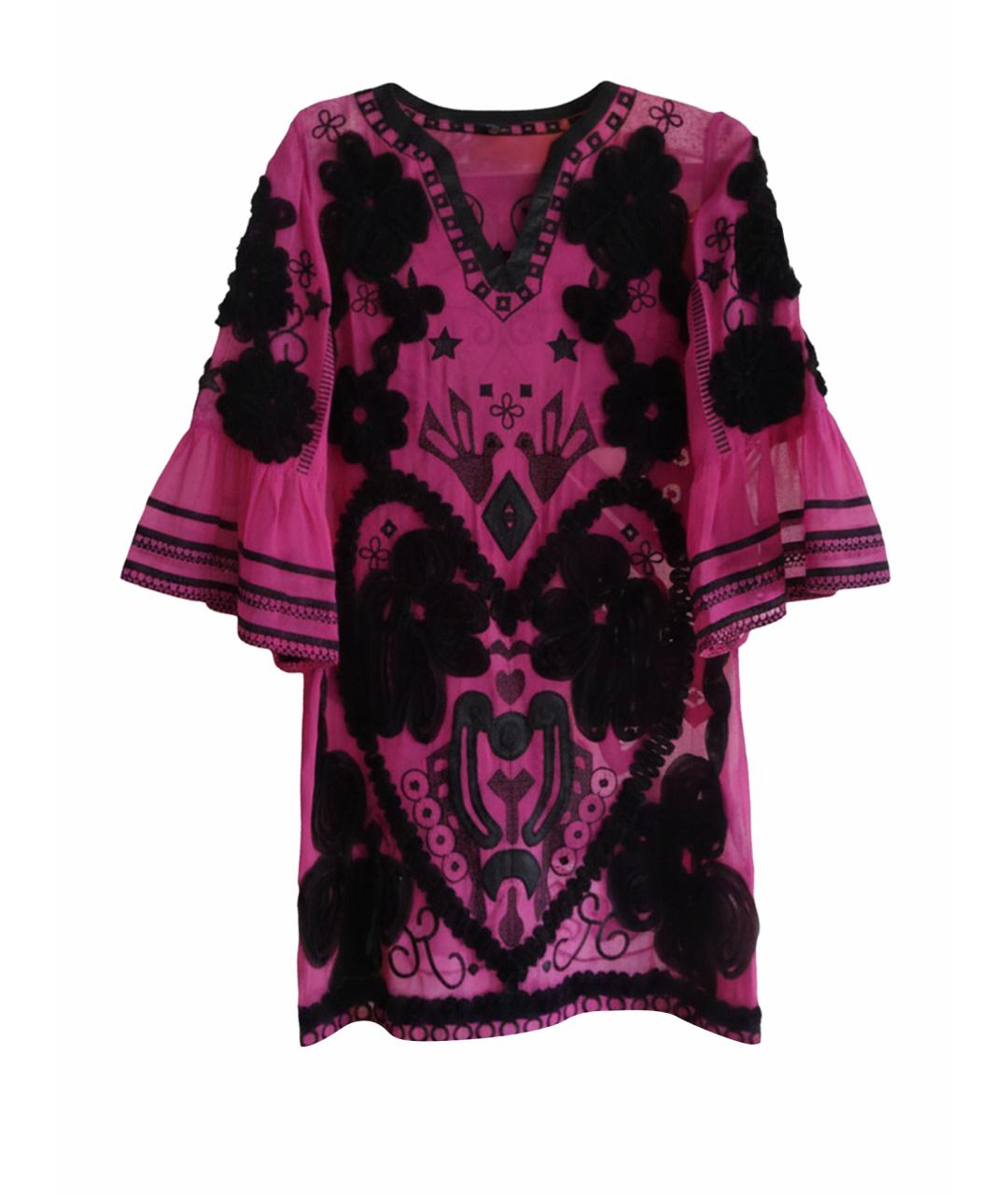 ANNA SUI Мульти шелковое повседневное платье, фото 1