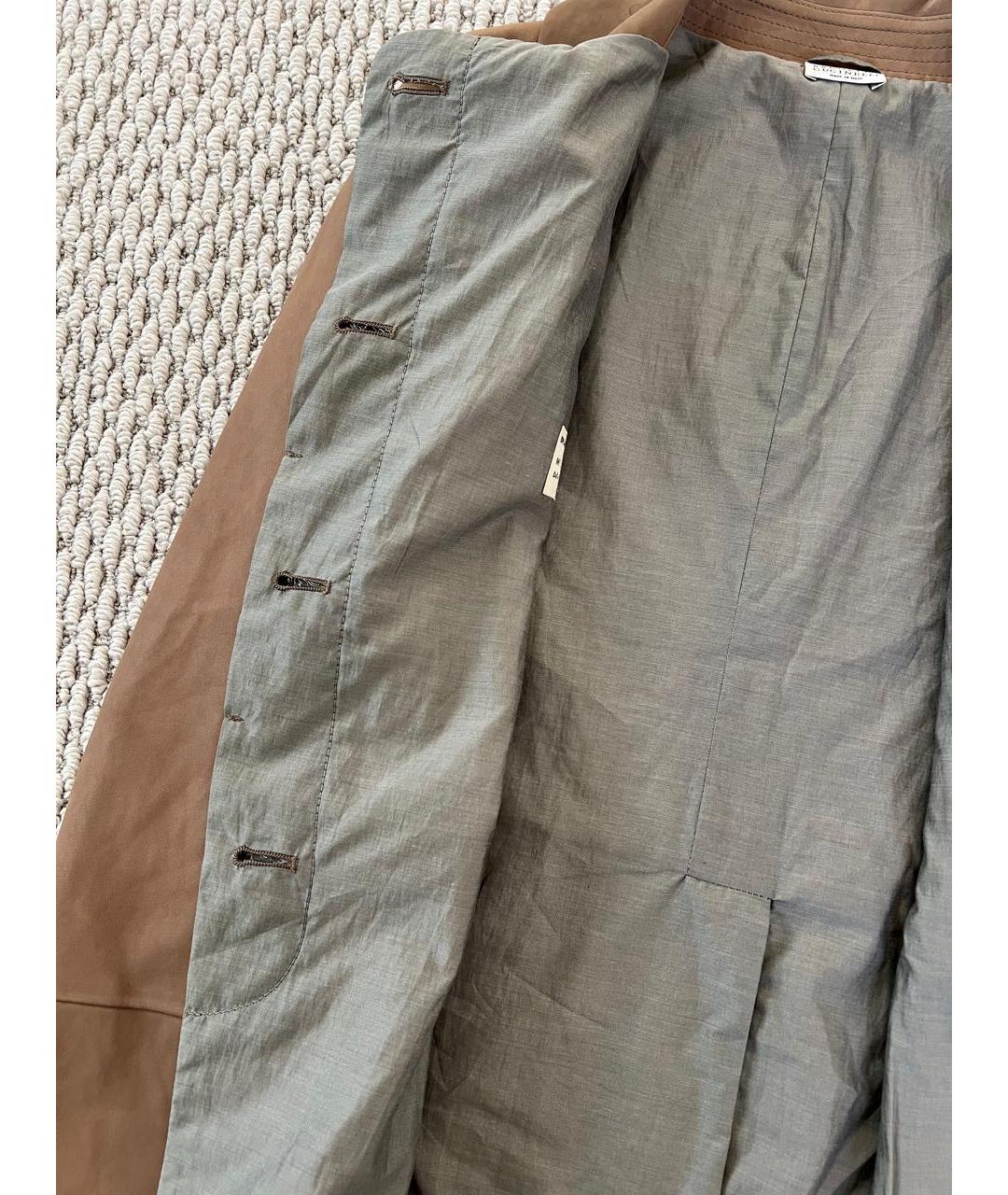 BRUNELLO CUCINELLI Коричневая кожаная куртка, фото 8