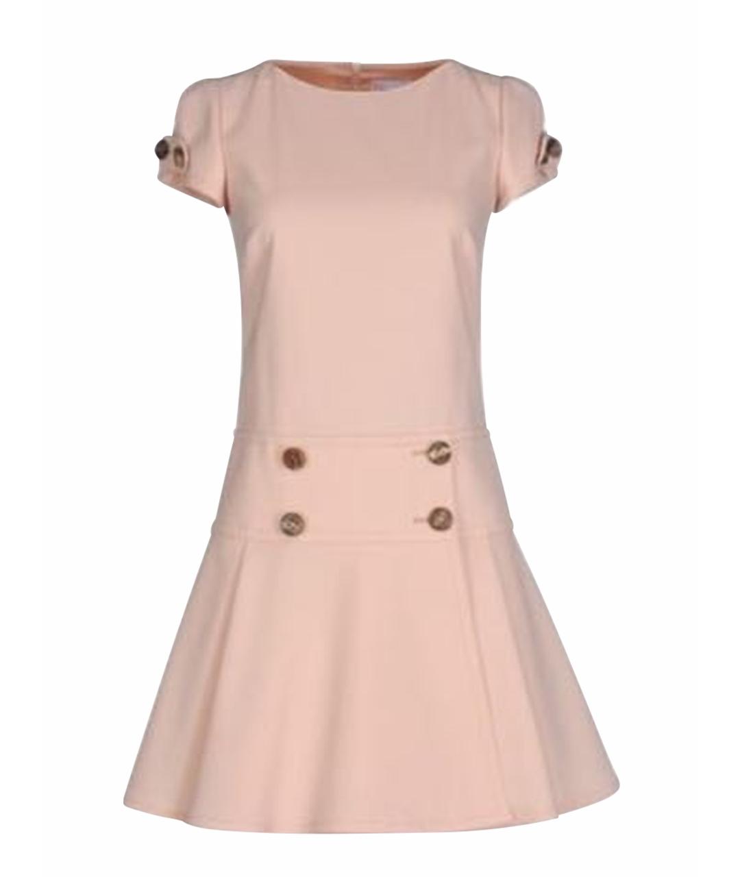 RED VALENTINO Розовое шерстяное повседневное платье, фото 9