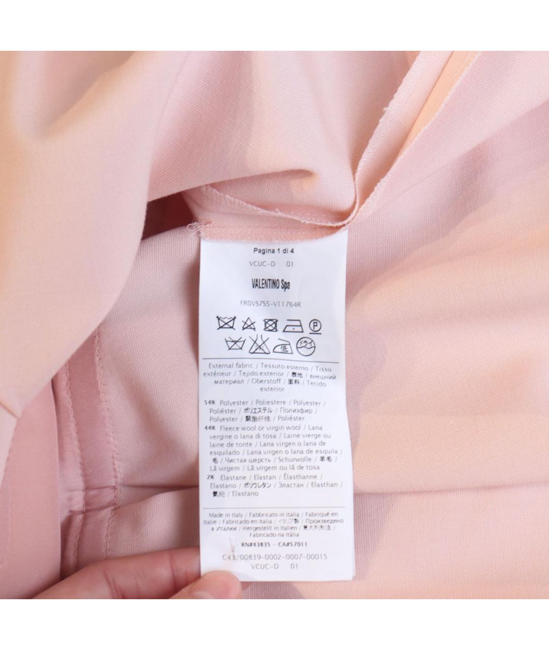 RED VALENTINO Розовое шерстяное повседневное платье, фото 8