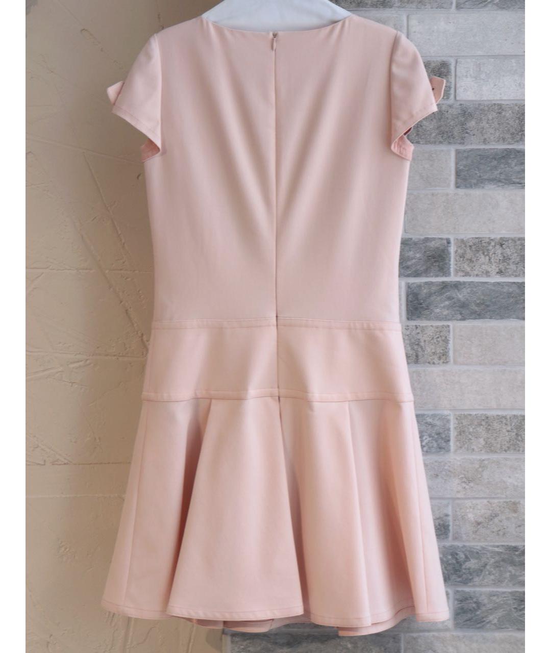 RED VALENTINO Розовое шерстяное повседневное платье, фото 3