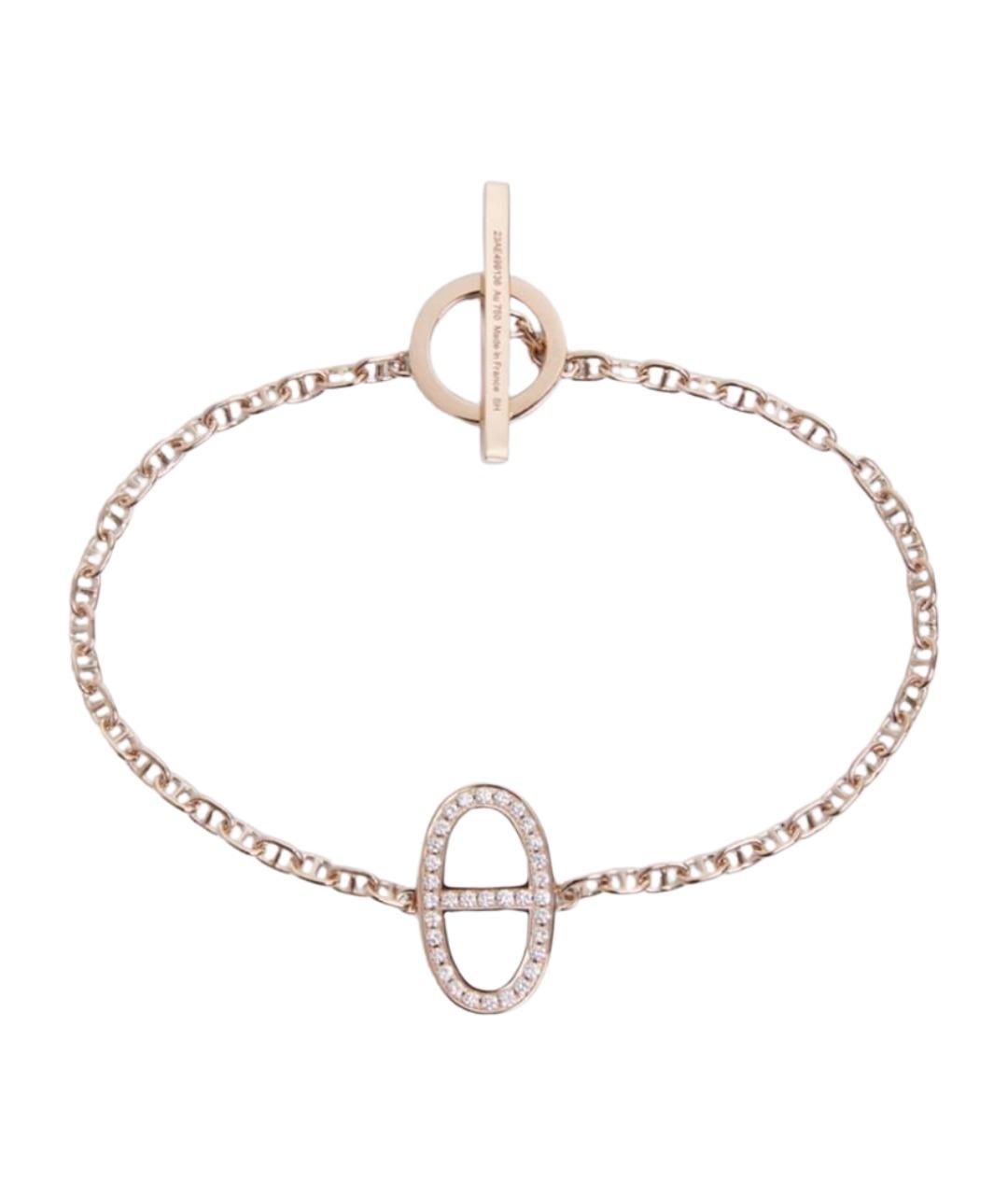 HERMES Золотой браслет из розового золота, фото 1