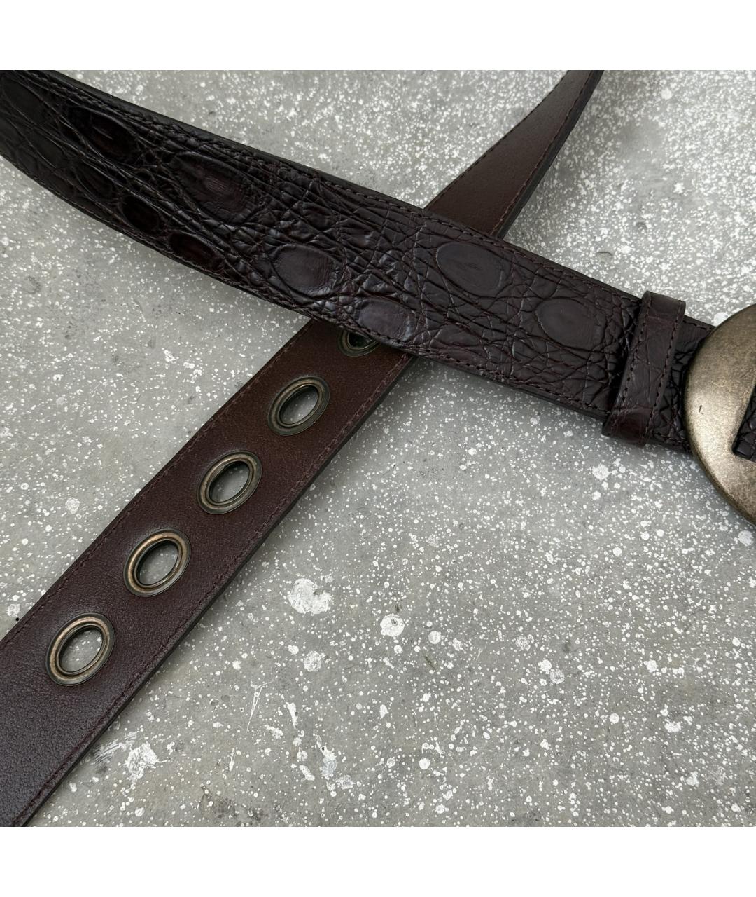 DOLCE&GABBANA Коричневый кожаный ремень, фото 6