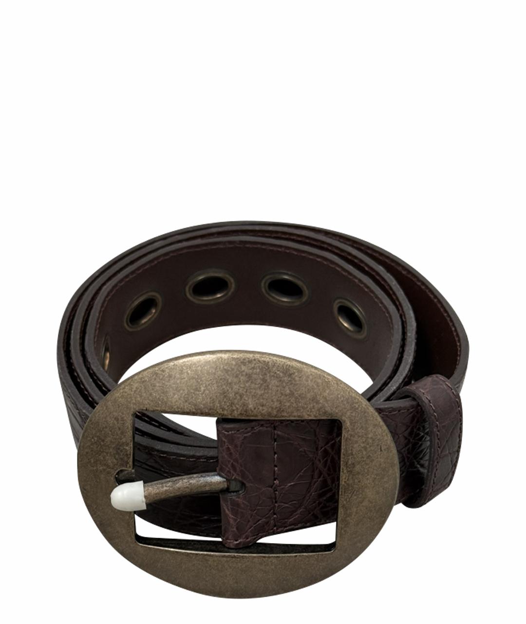 DOLCE&GABBANA Коричневый кожаный ремень, фото 1