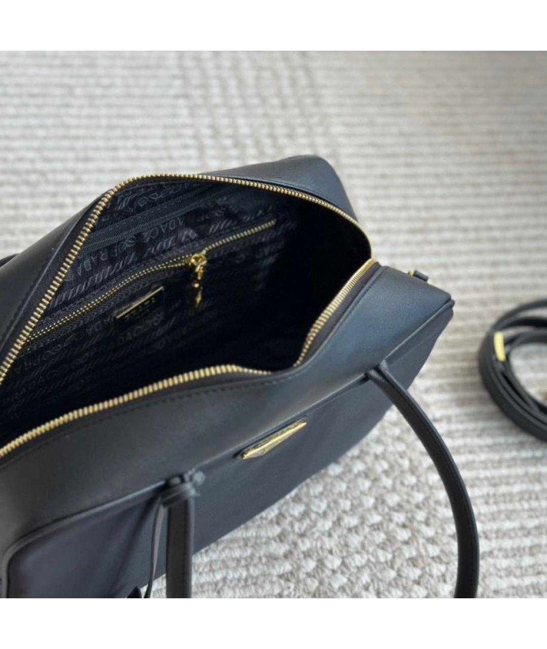 PRADA Черная кожаная сумка с короткими ручками, фото 7