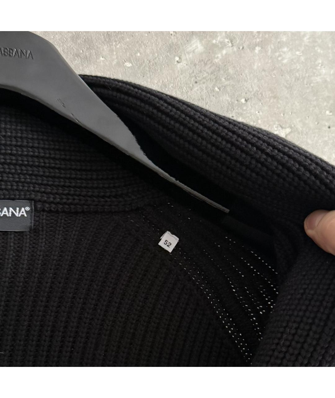 DOLCE&GABBANA Черный хлопковый кардиган, фото 6