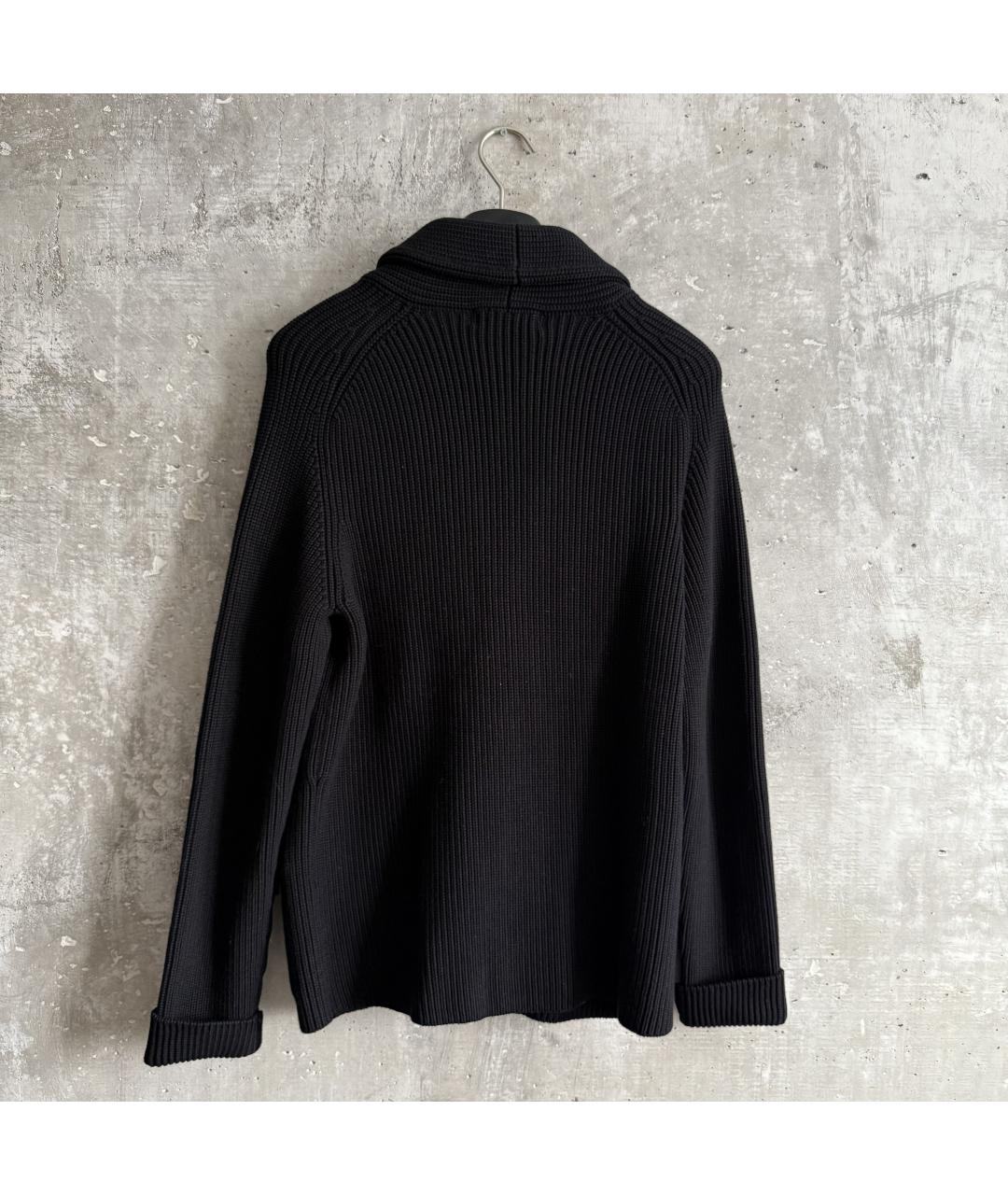 DOLCE&GABBANA Черный хлопковый кардиган, фото 2