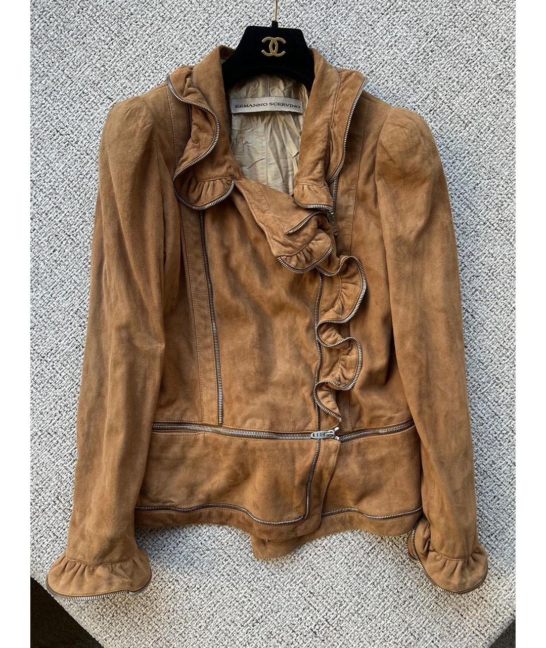 ERMANNO SCERVINO Коричневая куртка, фото 7