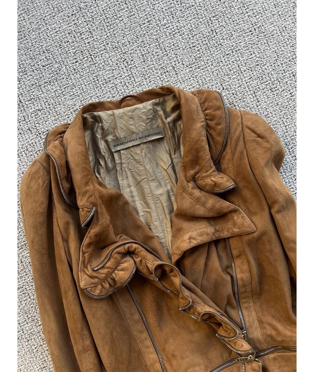 ERMANNO SCERVINO Коричневая куртка, фото 3