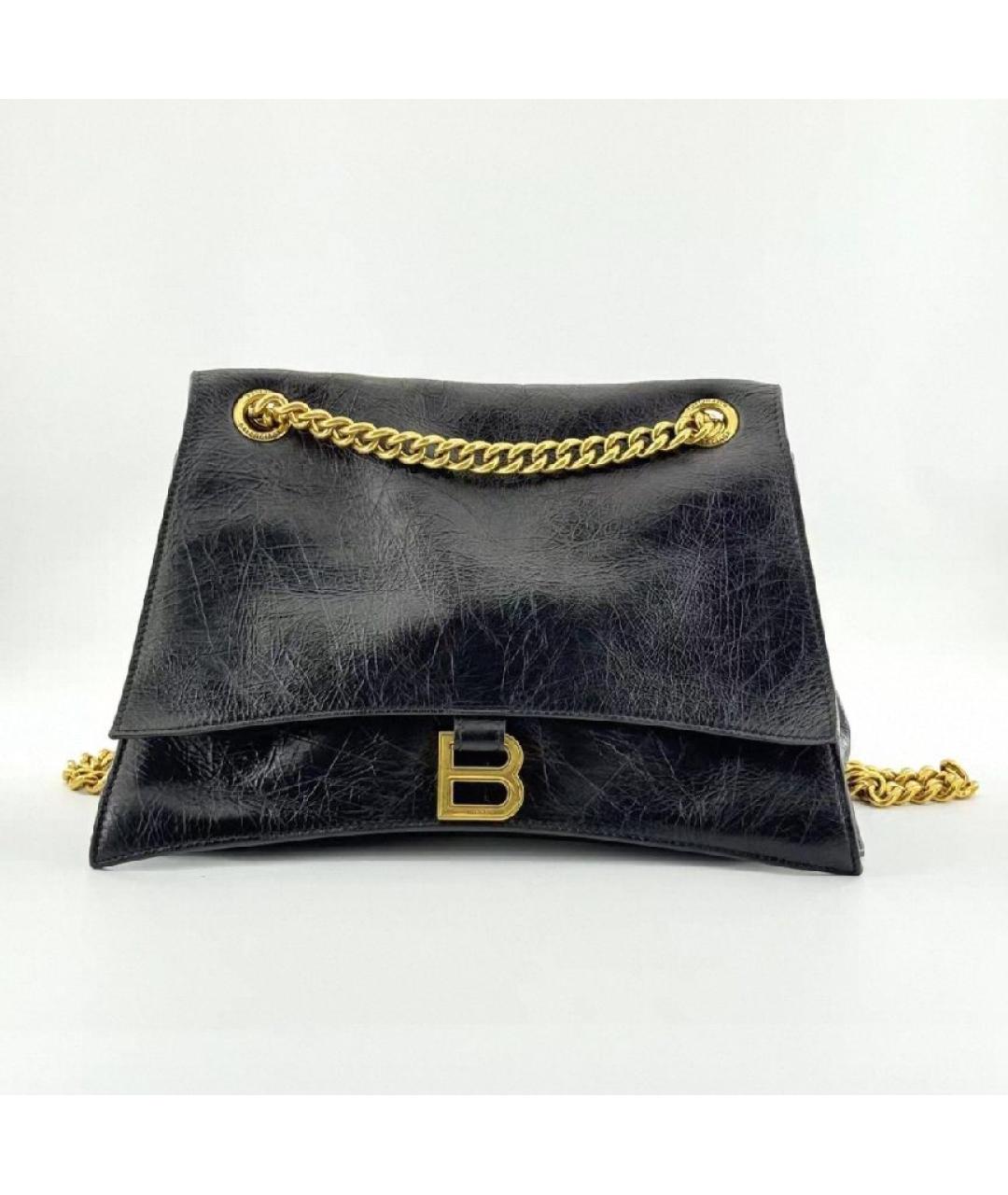 BALENCIAGA Черная кожаная сумка через плечо, фото 2