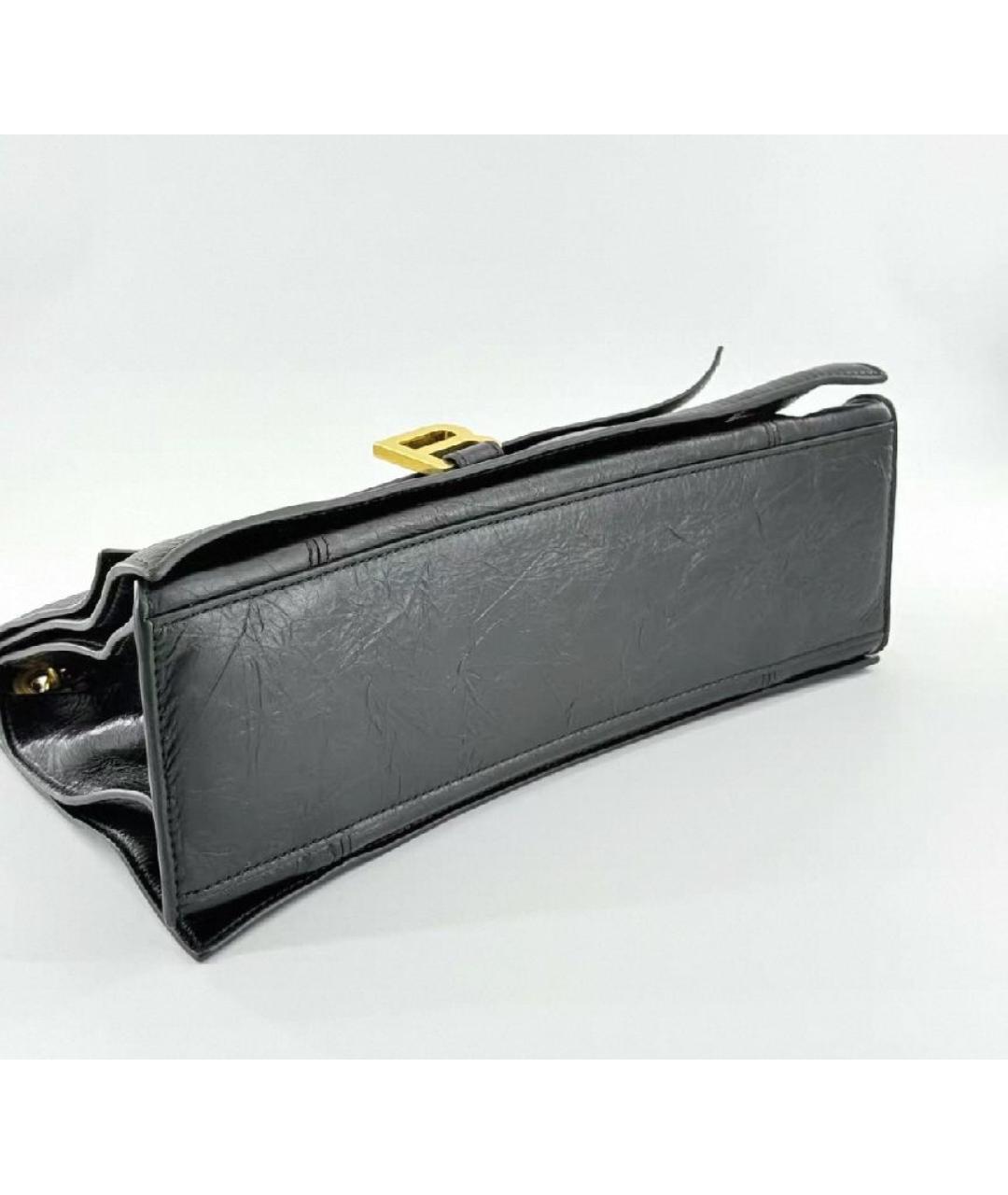 BALENCIAGA Черная кожаная сумка через плечо, фото 5