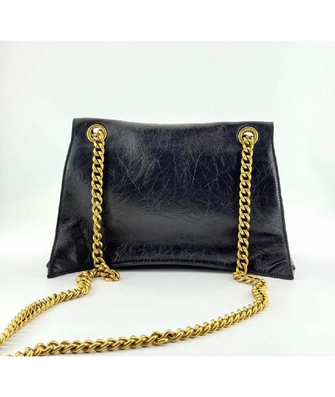 BALENCIAGA Черная кожаная сумка через плечо, фото 3