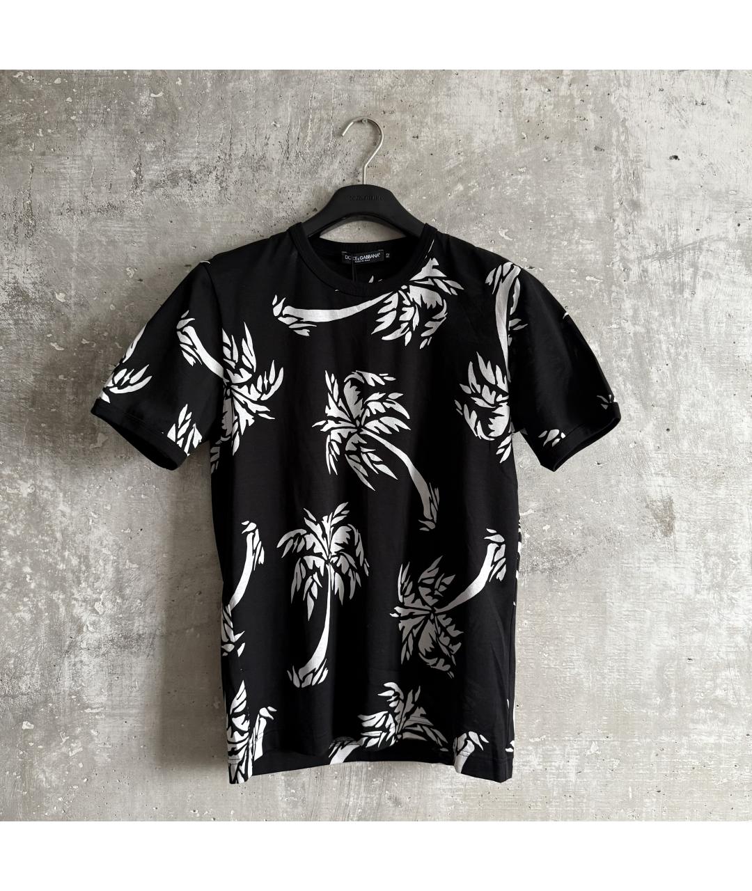 DOLCE&GABBANA Черная хлопковая футболка, фото 8