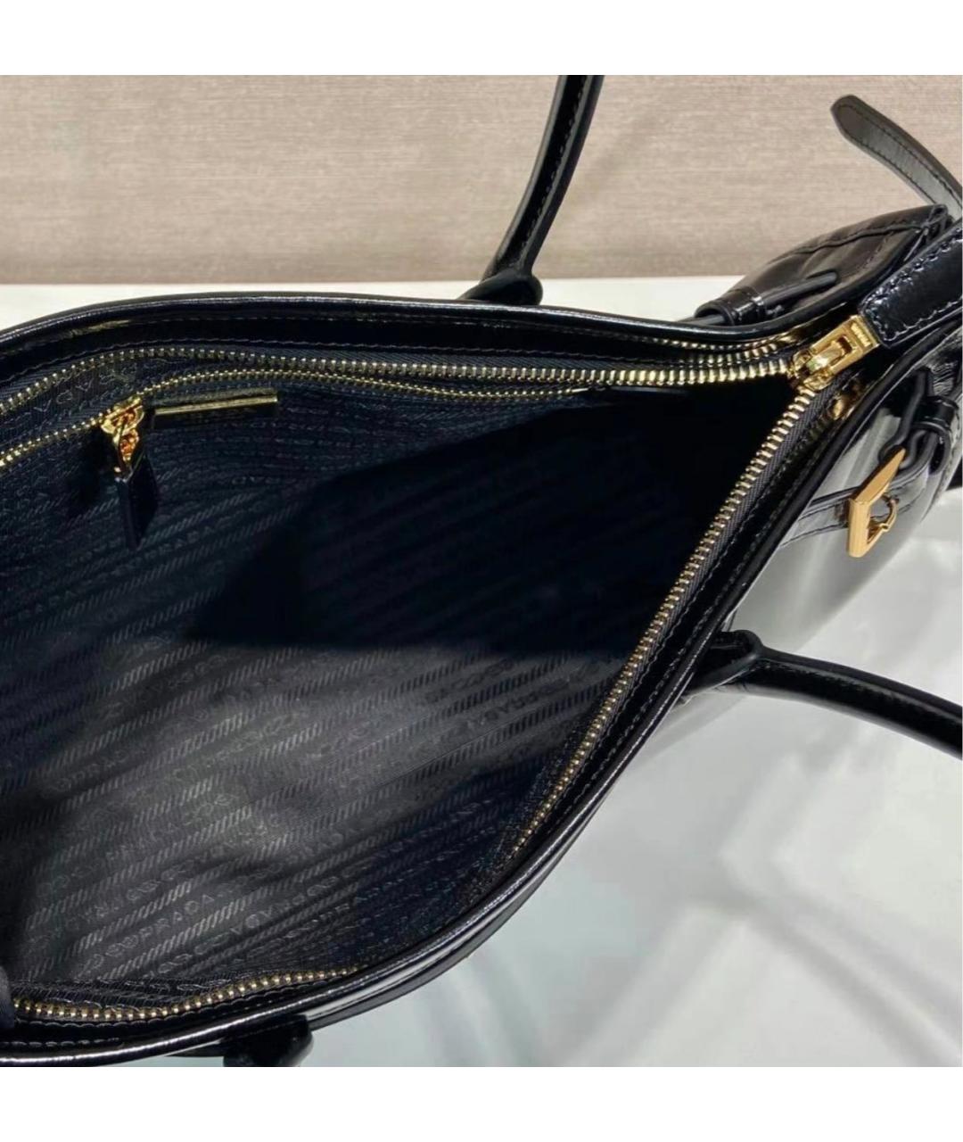 PRADA Черная кожаная сумка через плечо, фото 7