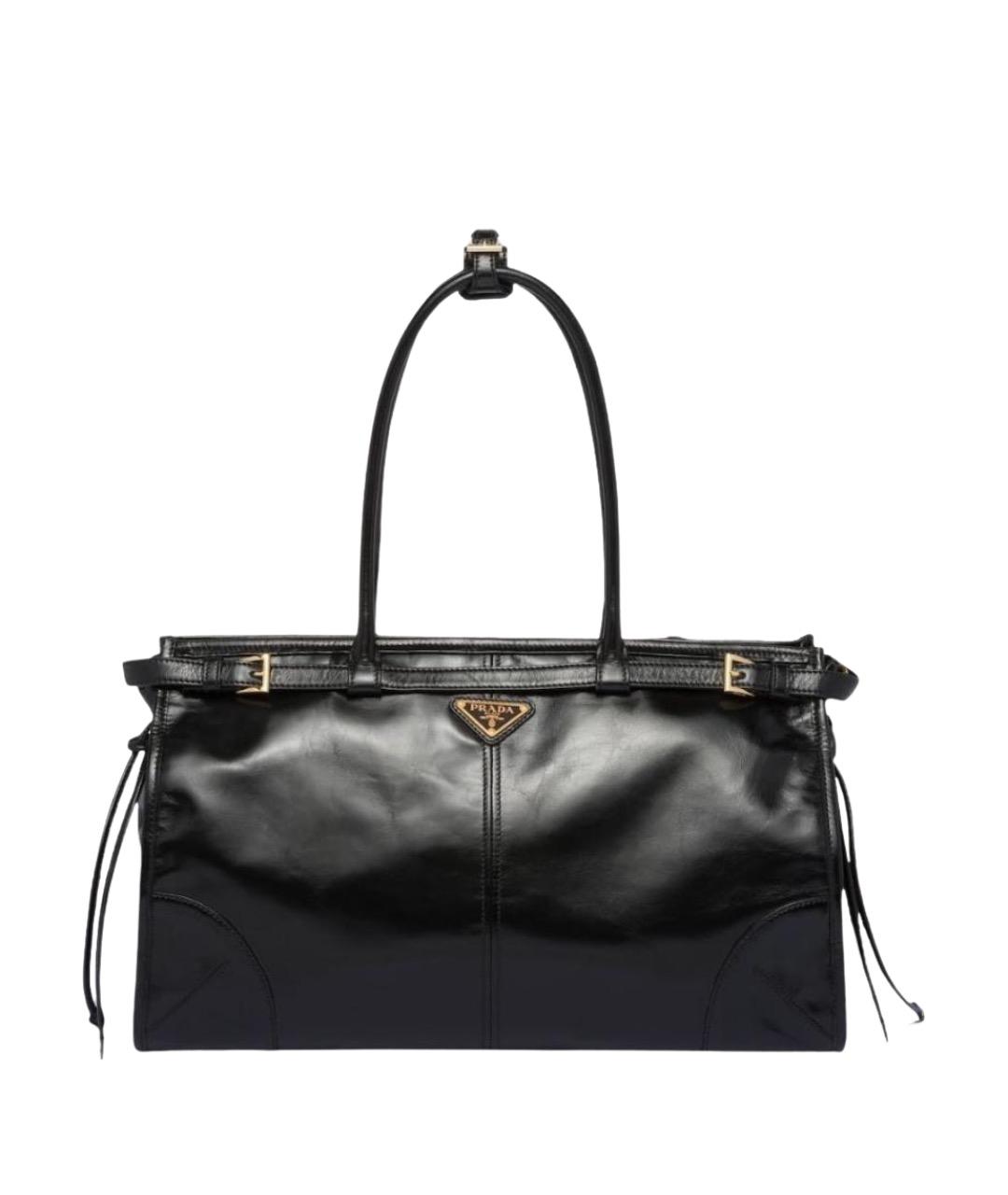 PRADA Черная кожаная сумка через плечо, фото 1