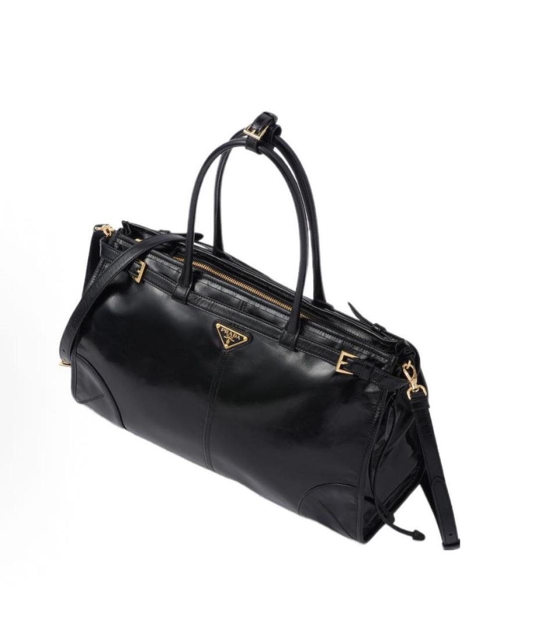 PRADA Черная кожаная сумка через плечо, фото 3